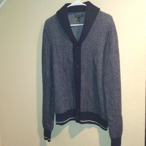 Banana Republic Merino Wool Blend Men's Tall Cardigan Sweater LT - Picture 1 of 7